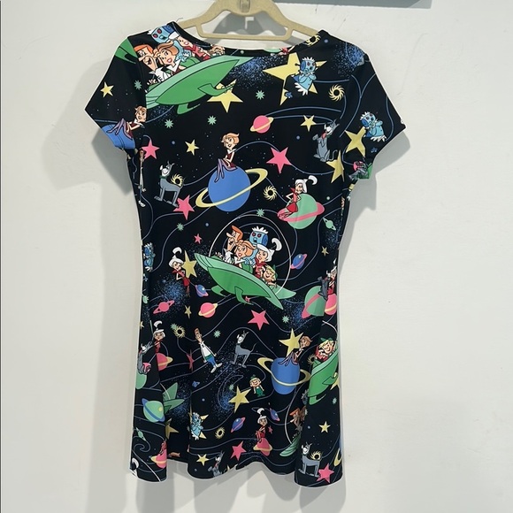 Dolls Kill The Jetsons cosmic teen queen Colorful Cartoon Print mini Dress large - Picture 8 of 9